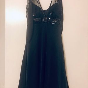 Black formal party dress